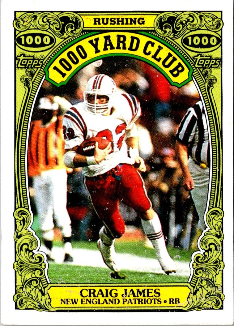 1986 Topps 1000 Yard Club Craig James