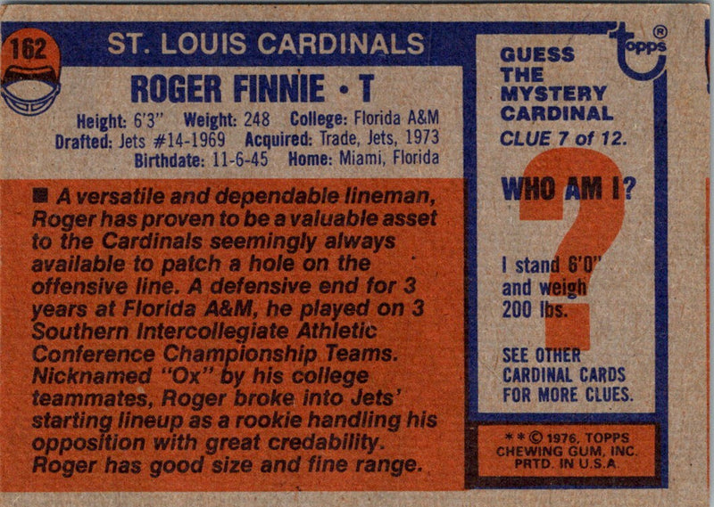 1976 Topps Roger Finnie