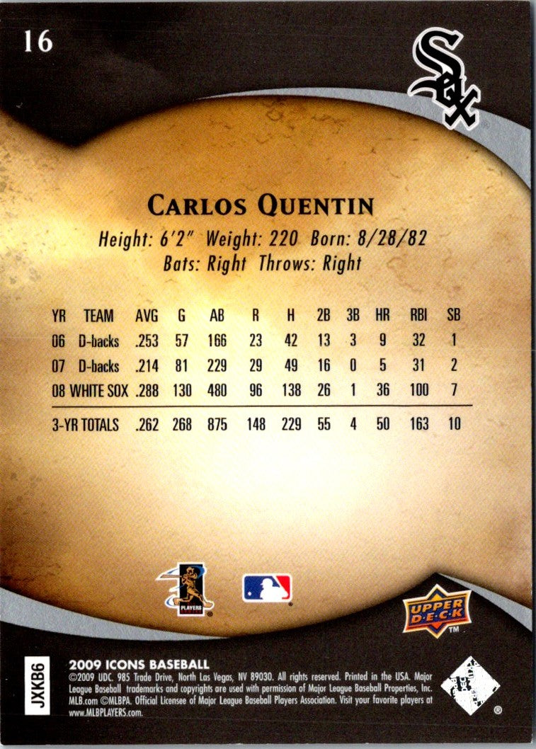 2009 Upper Deck Icons Carlos Quentin