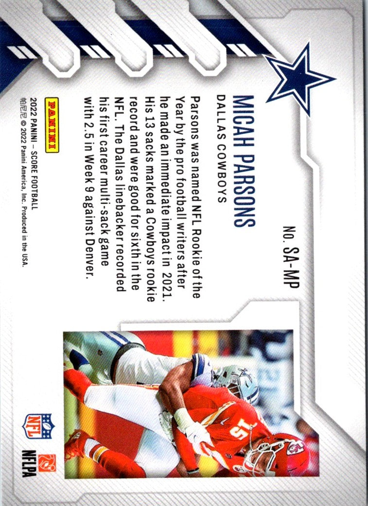 2022 Panini Absolute Blue Micah Parsons