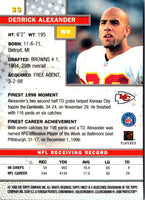 1999 Finest Derrick Alexander #33