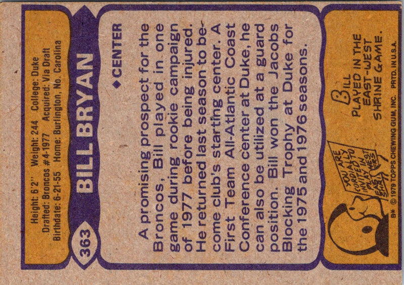 1979 Topps Bill Bryan