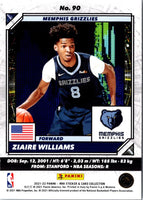 2021 Panini Ziaire Williams #90