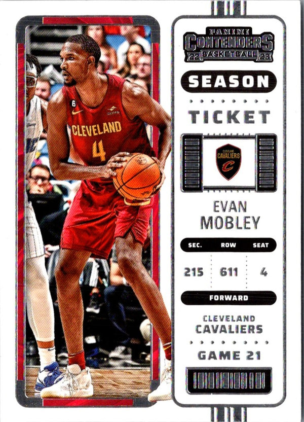 2022 Panini Contenders Game Ticket Red Evan Mobley #47