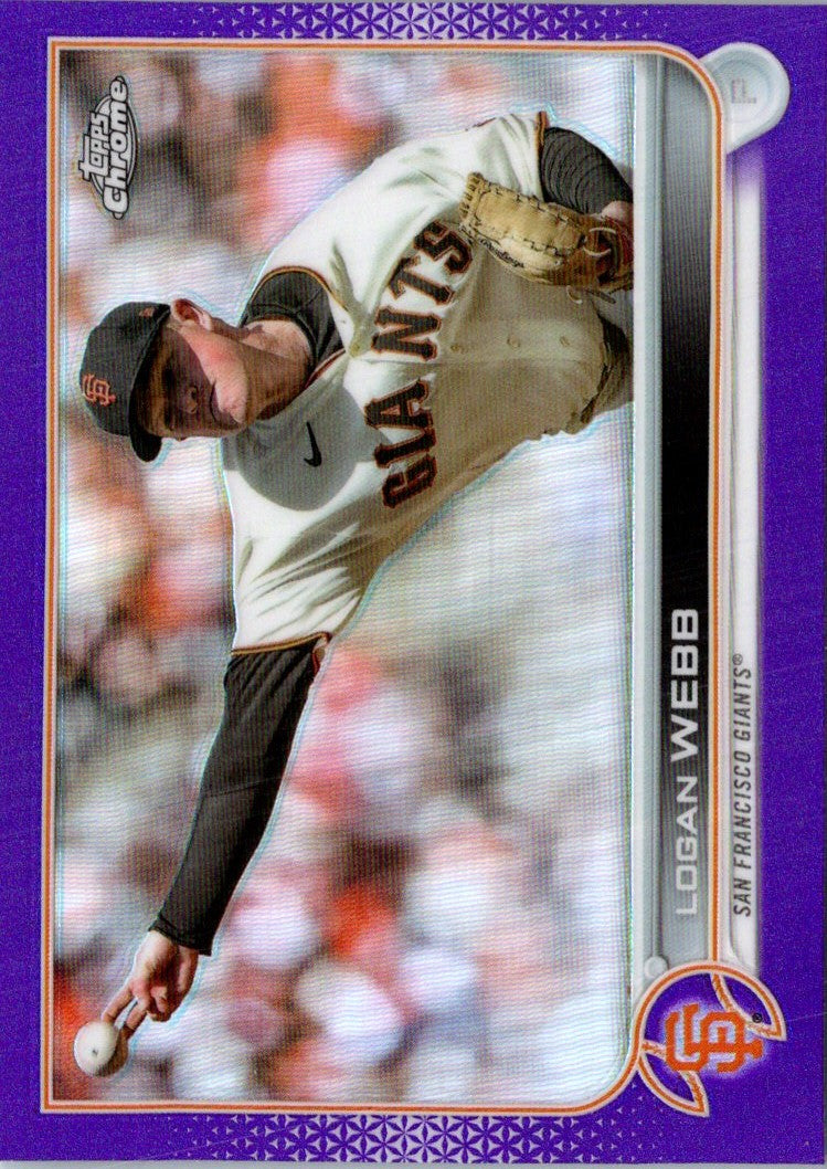 2022 Topps Chrome Update Purple Refractor Logan Webb