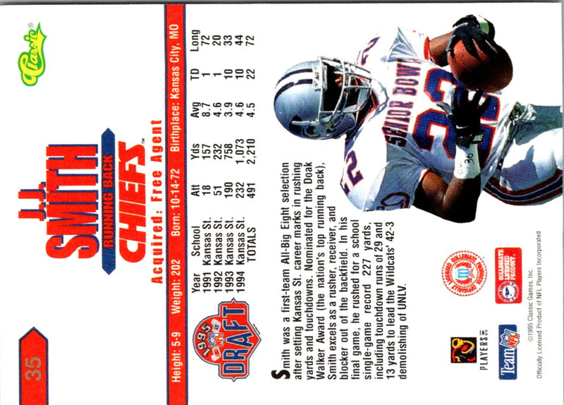 1995 Classic NFL Rookies J.J. Smith