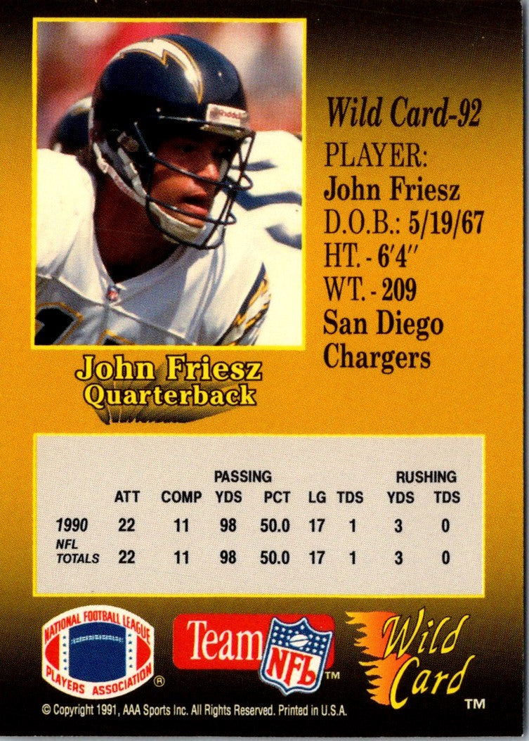 1991 Wild Card John Friesz