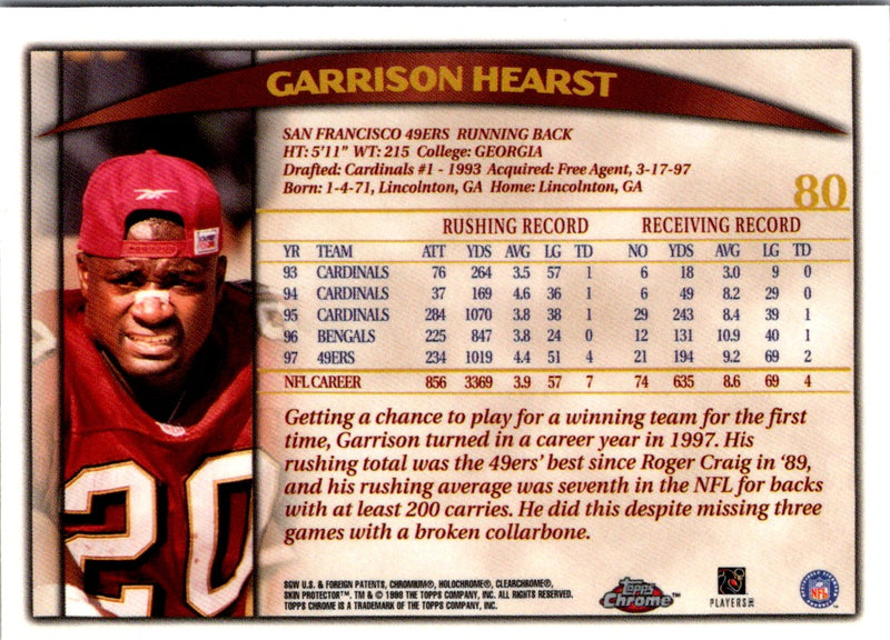 1998 Topps Chrome Garrison Hearst