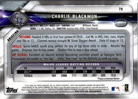 2018 Bowman Chrome Charlie Blackmon #79