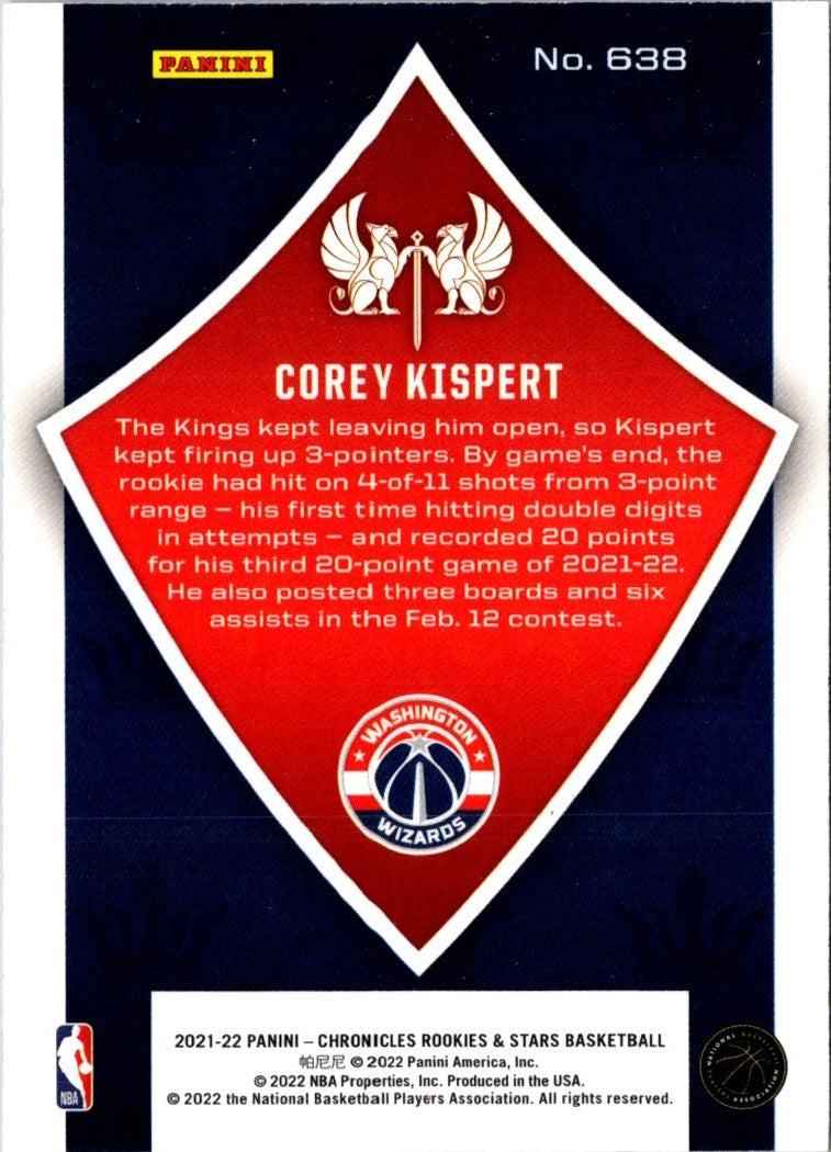 2021 Panini Chronicles Corey Kispert