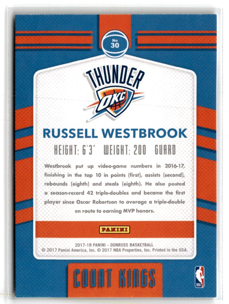 2017 Donruss Court Kings Russell Westbrook