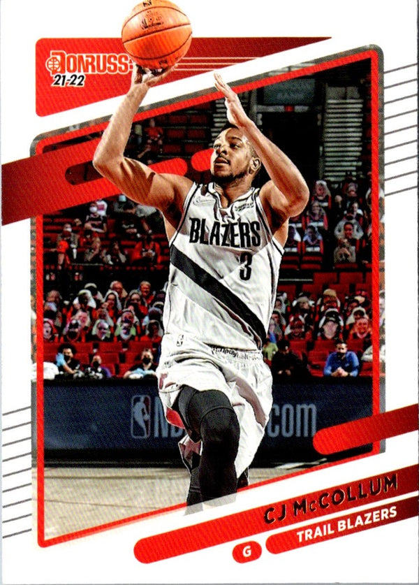 2021 Donruss Holo Red and Gold Laser CJ McCollum #110