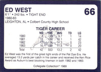 1989 Collegiate Collection Auburn Coke 580 Ed West #66