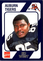 1989 Collegiate Collection Auburn Coke 580 Ed West #66