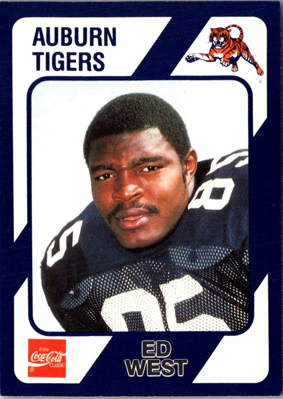1989 Collegiate Collection Auburn Coke 580 Ed West #66