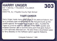 1989 Collegiate Collection Auburn Coke 580 Harry Unger #303