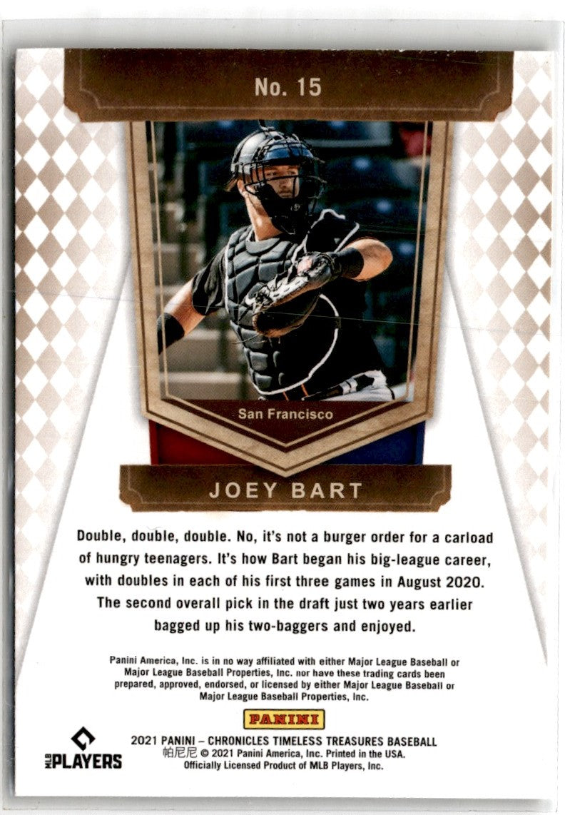 2021 Panini Chronicles Timeless Treasures Joey Bart