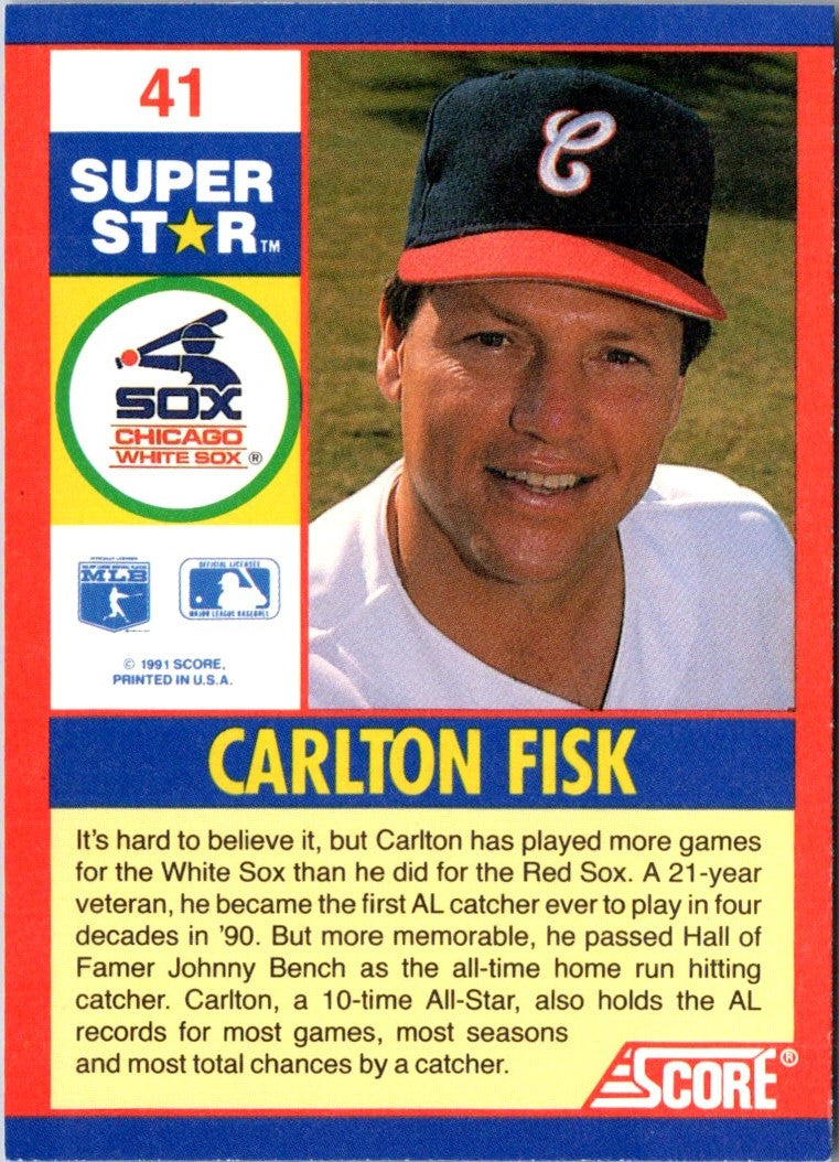 1991 Score 100 Superstars Carlton Fisk