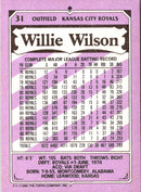 1990 Topps Kay-Bee Kings of Baseball Willie Wilson