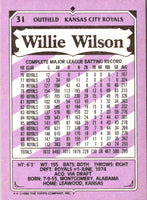 1990 Topps Kay-Bee Kings of Baseball Willie Wilson #31