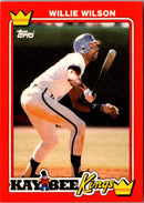 1990 Topps Kay-Bee Kings of Baseball Willie Wilson