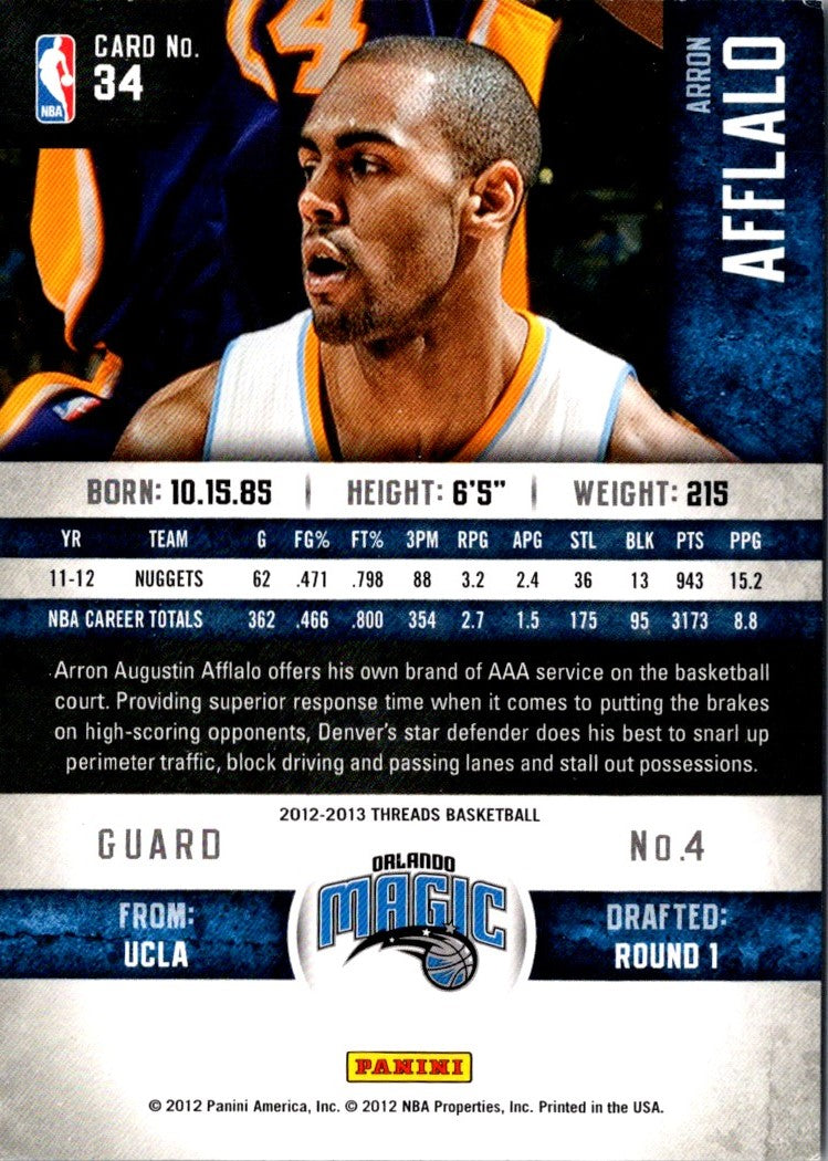 2012 Panini Arron Afflalo