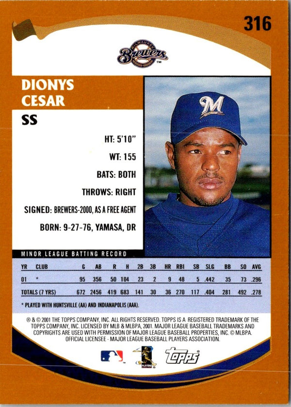 2002 Topps Limited Dionys Cesar #316