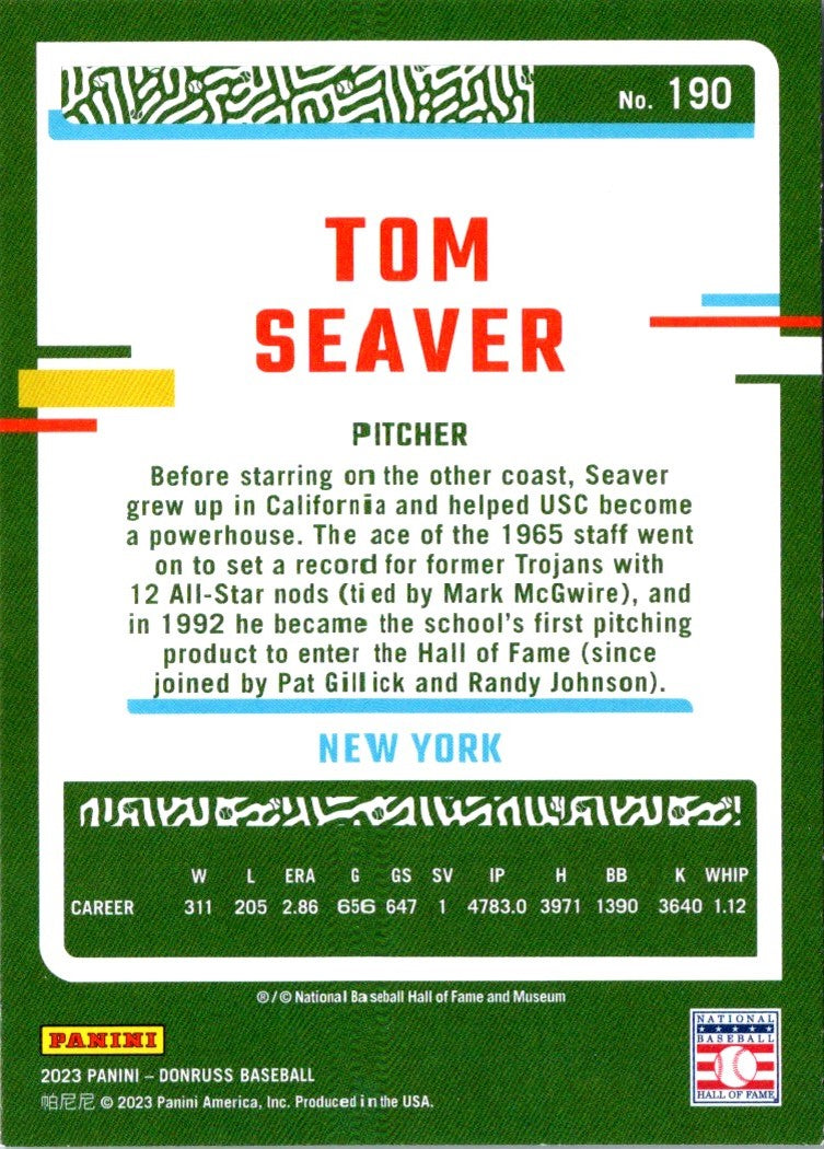 2023 Donruss Holo Blue Tom Seaver