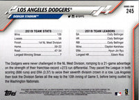 2020 Topps Los Angeles Dodgers #245
