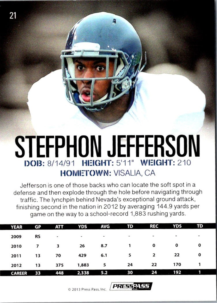 2013 Press Pass Stefphon Jefferson