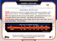 2015 Bowman Draft Picks & Prospects Corey Taylor #131
