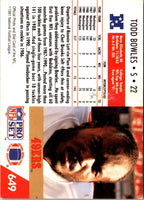 1991 Pro Set Todd Bowles #649