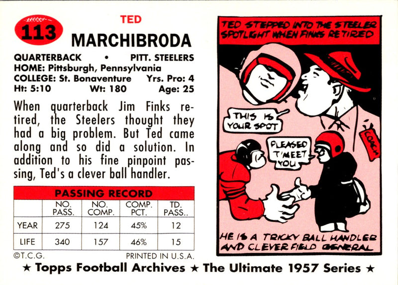 1994 Topps Archives Ted Marchibroda