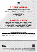 2022 Topps Gallery Robin Yount