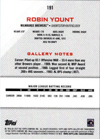 2022 Topps Gallery Robin Yount #191