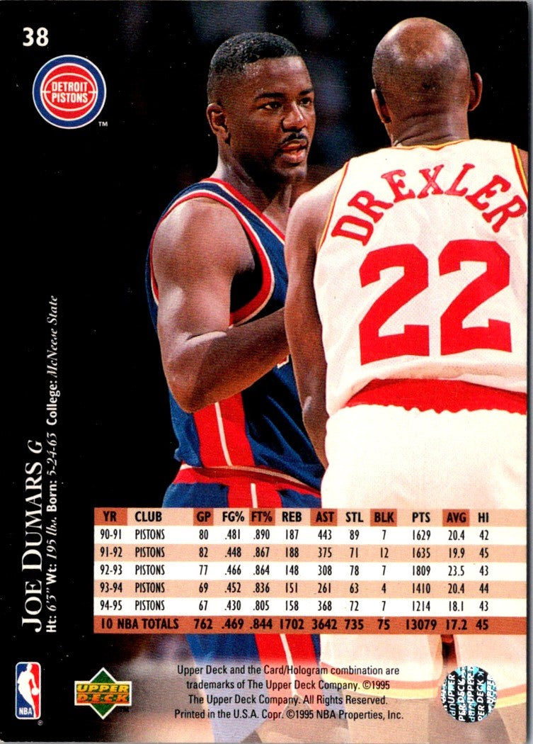 1995 Upper Deck Electric Court Joe Dumars