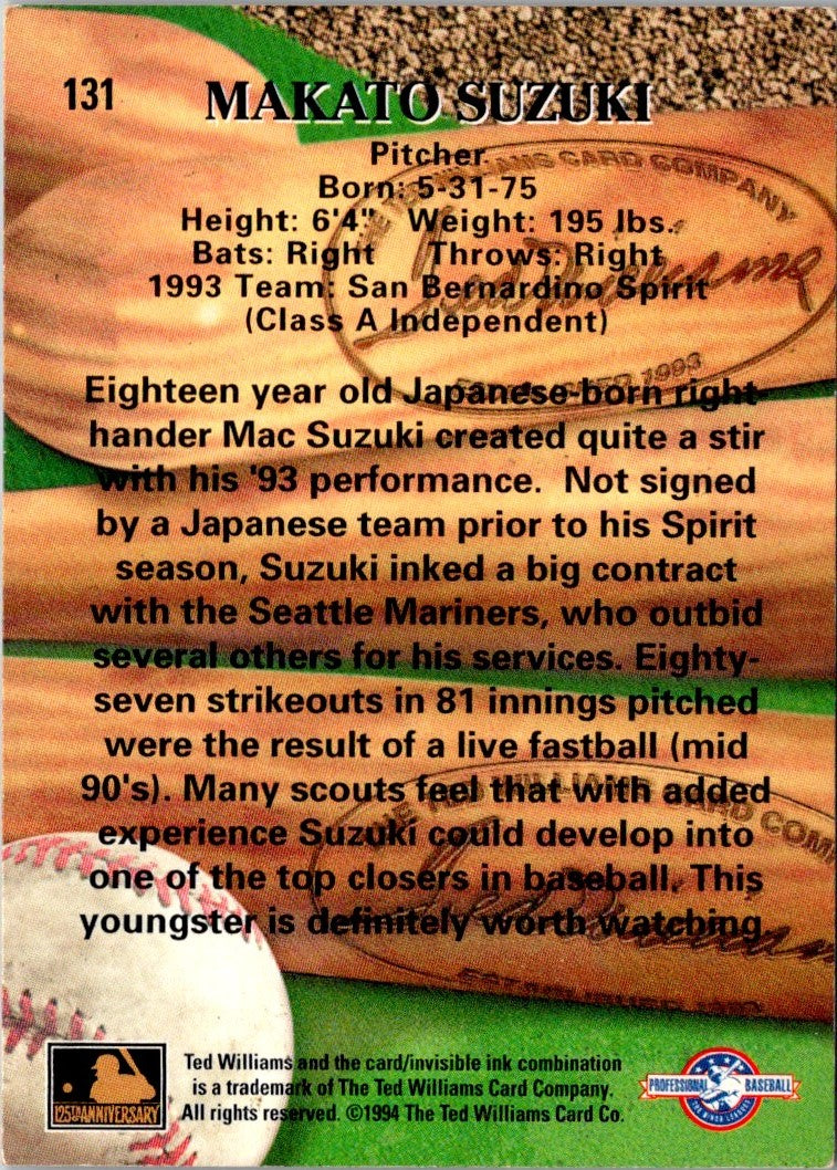 1994 Ted Williams Mac Suzuki