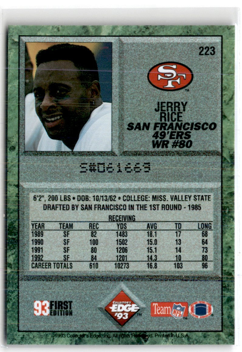 1993 Collector's Edge Jerry Rice