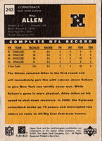 2001 Upper Deck Vintage Will Allen #243 Rookie