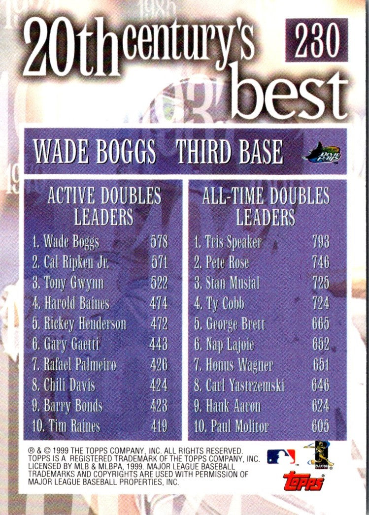 2000 Topps Wade Boggs