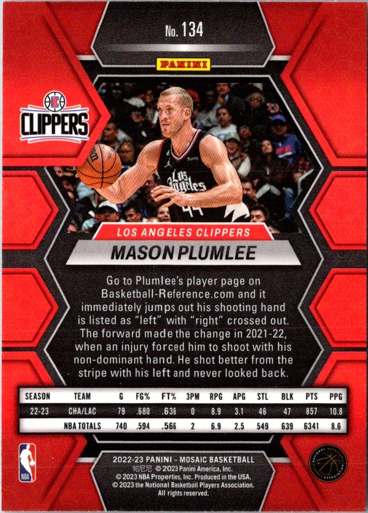 2022 Panini Mosaic Mason Plumlee