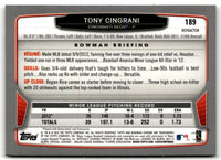 2013 Bowman Chrome Tony Cingrani #189 Rookie Refractor