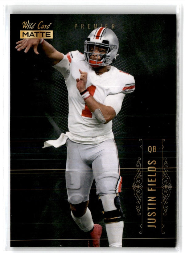 2021 Wild Card Matte White Justin Fields #MBC-2