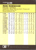1986 Fleer Update Ron Roenicke #U-99