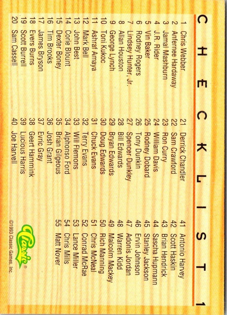 1993 Classic Draft Picks Gold Isaiah Rider