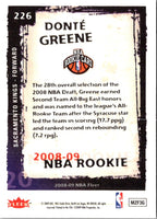 2008 Fleer Donte Greene #226 Rookie
