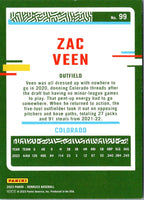 2023 Donruss Holo Blue Zac Veen #99