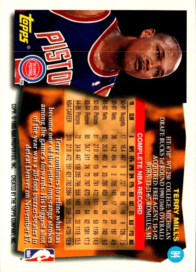 1995 Topps Terry Mills