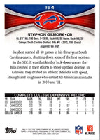 2012 Topps Stephon Gilmore #154 Rookie