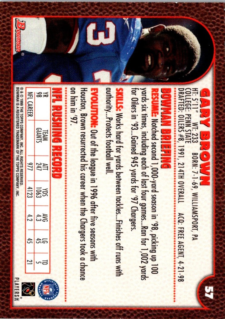 1999 Bowman Gary Brown